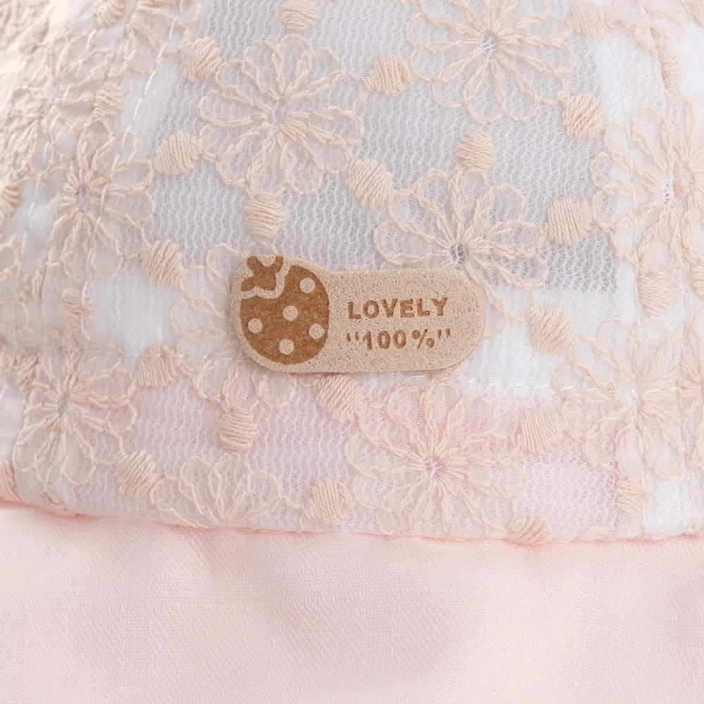 Nón vành tròn khăn voan bé gái 0-12M Animo A2508_MN011 (46cm, Hồng cam)