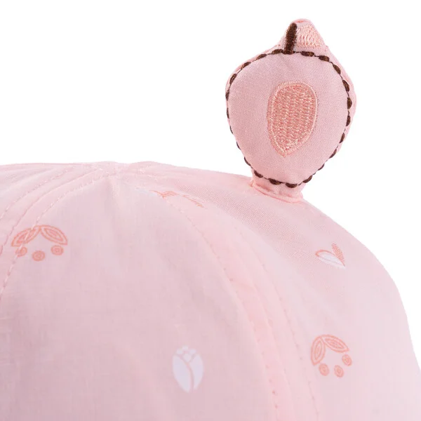 Nón vành tròn khăn voan bé gái 0-12M Animo A2508_MN010 (44cm, Hồng nhạt)