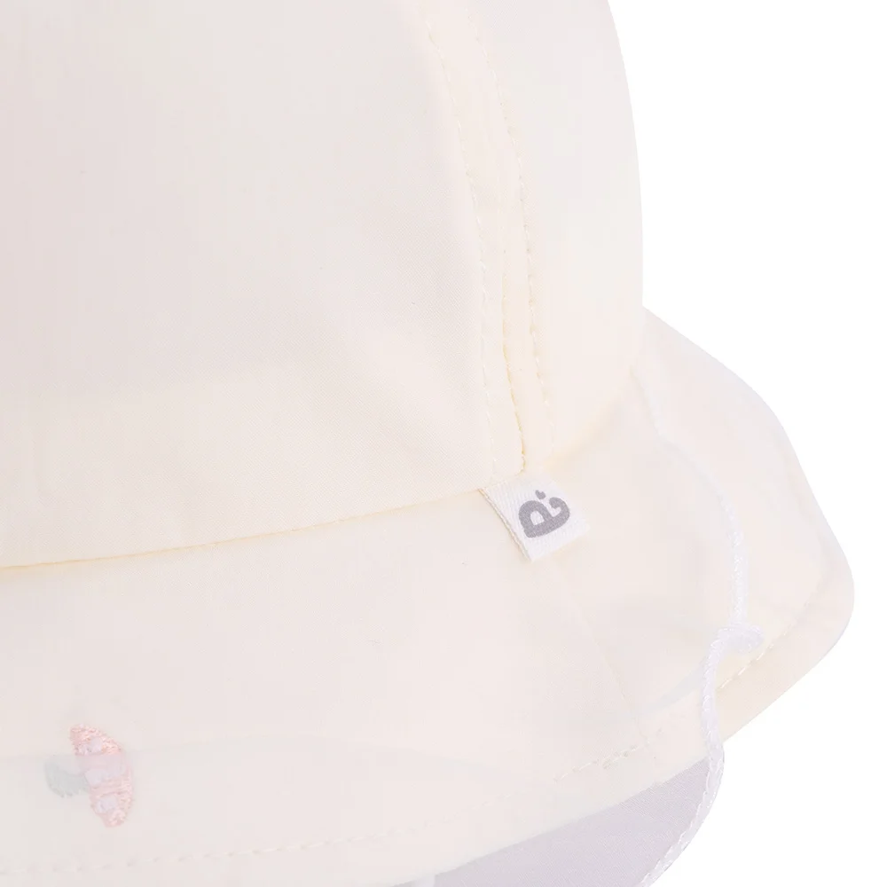 Nón vành tròn khăn voan bé gái 0-12M Animo A2508_MN009 (46cm, Trắng)