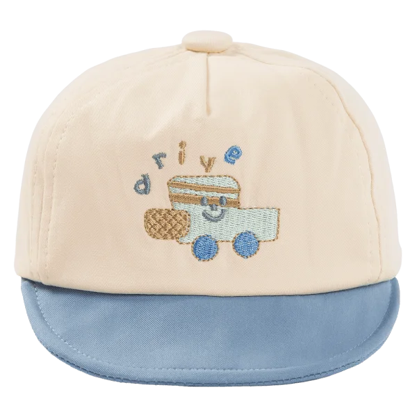 Nón em bé trai 0-12M lưỡi trai Animo A2508_MN012 (44cm, Kem-Xanh)