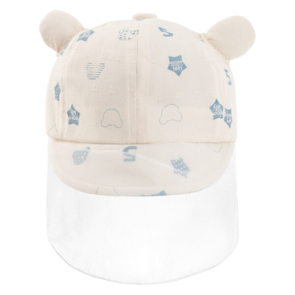 Nón lưỡi trai khăn voan bé trai 0-12M Animo A2508_MN008 (44cm, Kem họa tiết)