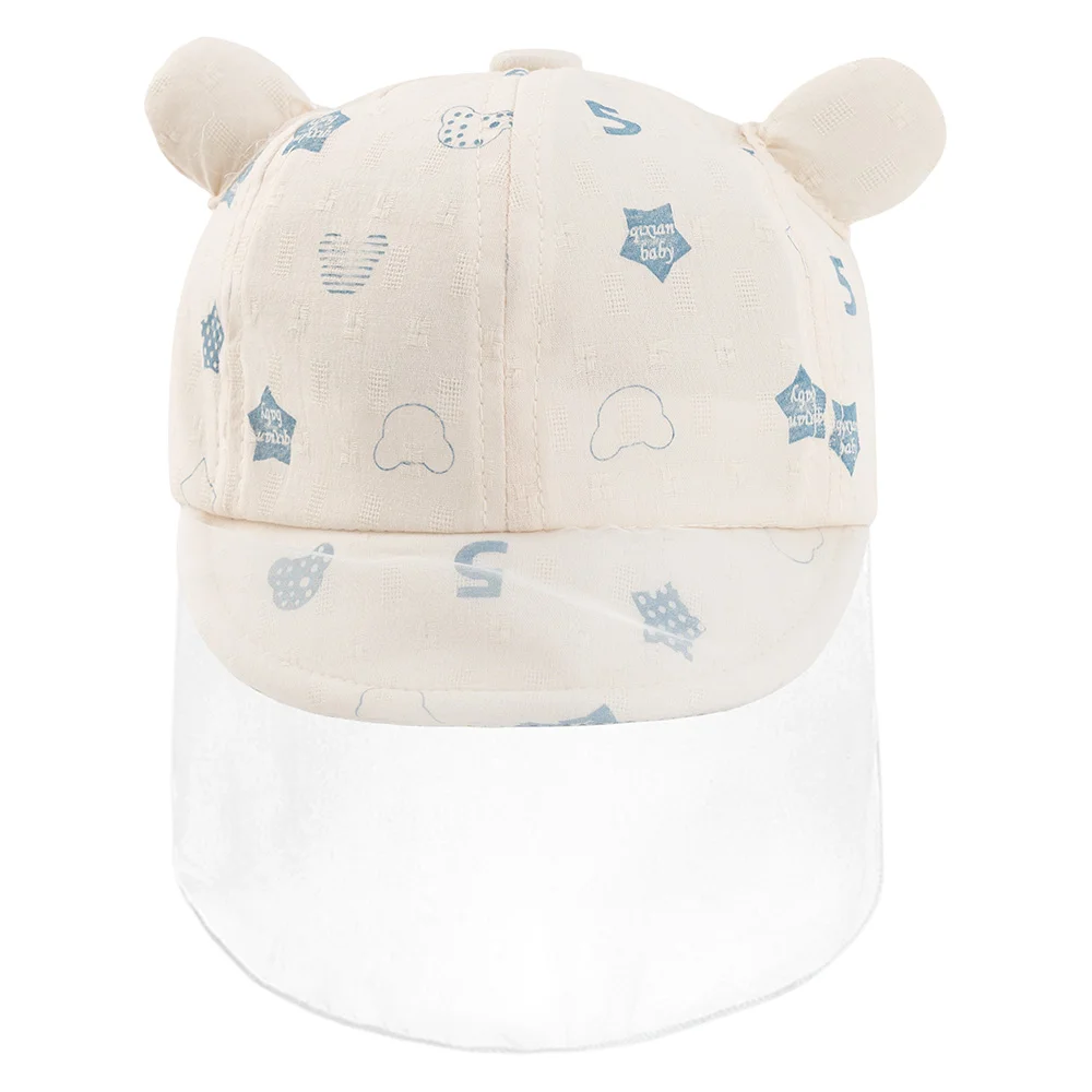 Nón lưỡi trai khăn voan bé trai 0-12M Animo A2508_MN008 (44cm, Kem họa tiết)