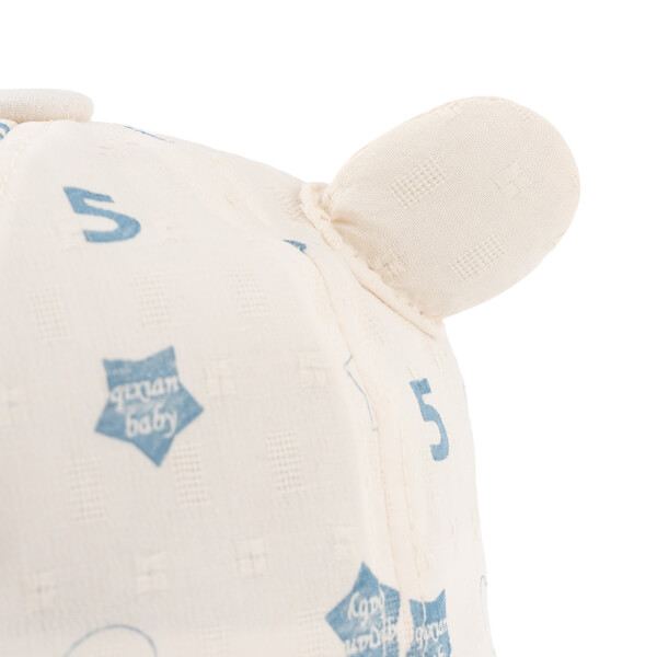 Nón lưỡi trai khăn voan bé trai 0-12M Animo A2508_MN008 (44cm, Kem họa tiết)