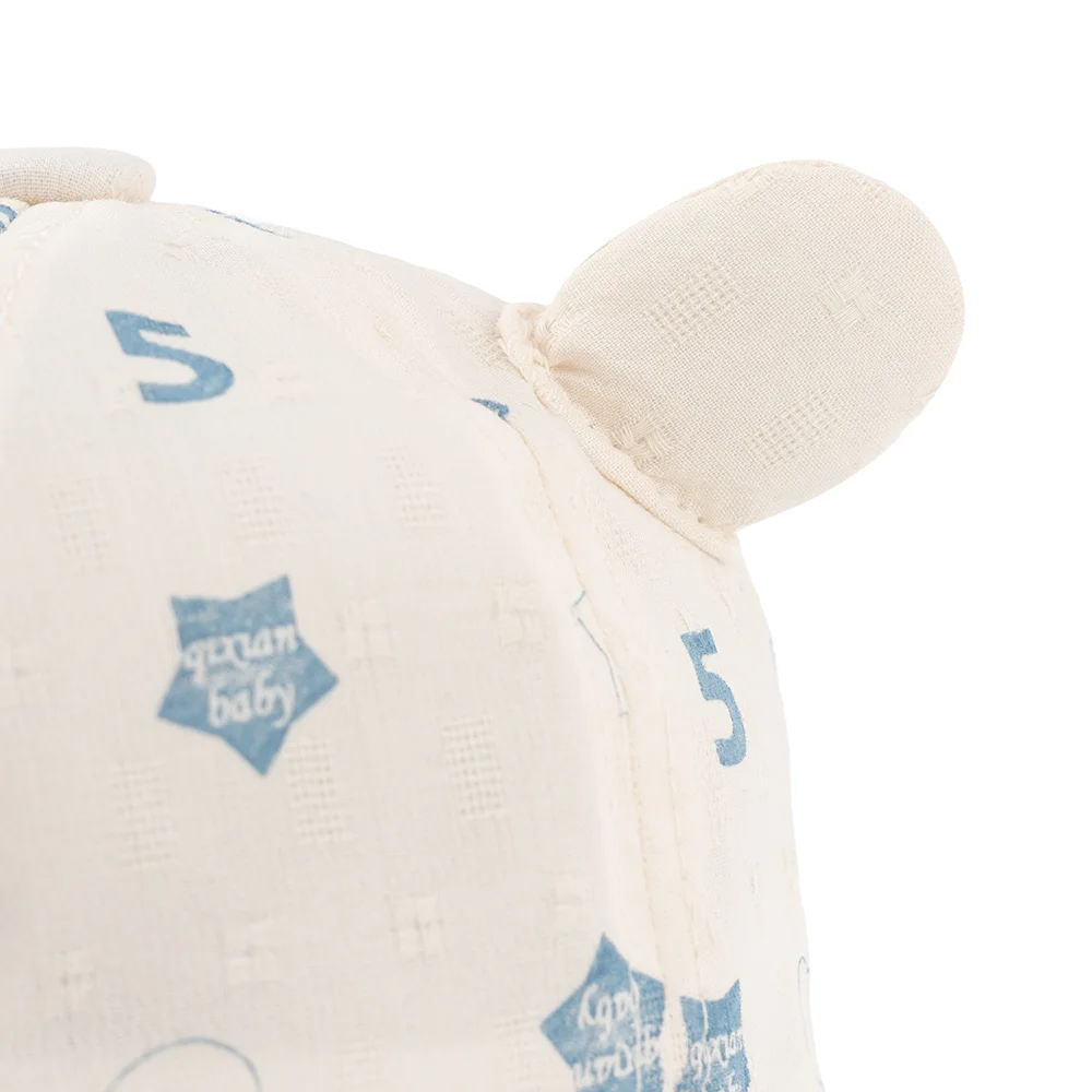 Nón lưỡi trai khăn voan bé trai 0-12M Animo A2508_MN008 (44cm, Kem họa tiết)