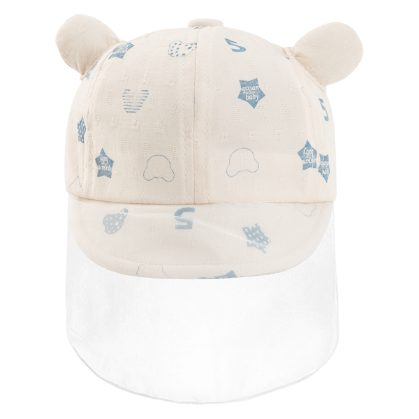 Nón lưỡi trai khăn voan bé trai 0-12M Animo A2508_MN008 (44cm, Kem họa tiết)