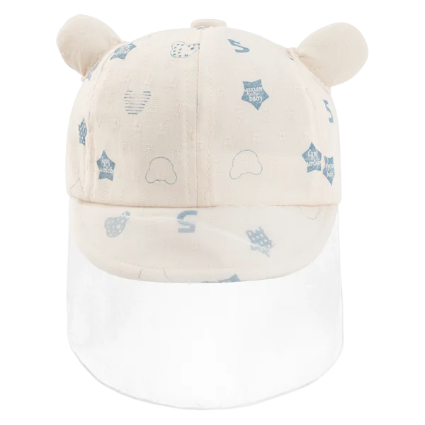 Nón lưỡi trai khăn voan bé trai 0-12M Animo A2508_MN008 (44cm, Kem họa tiết)