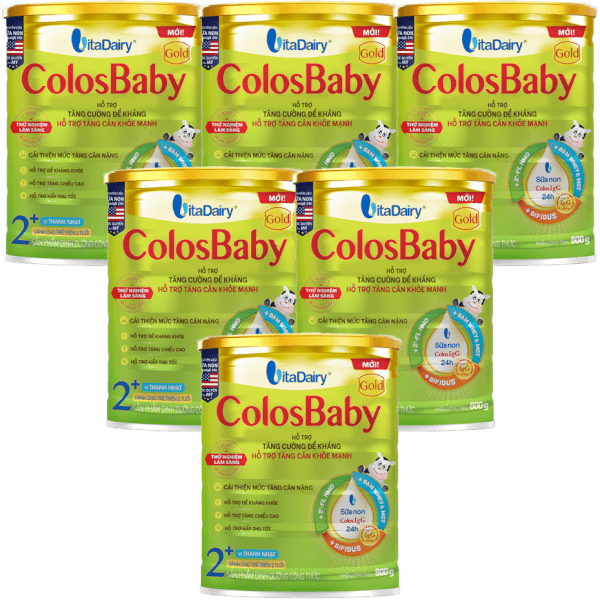Combo 6 SPDD công thức ColosBaby Gold 2  800g - S (Mới)