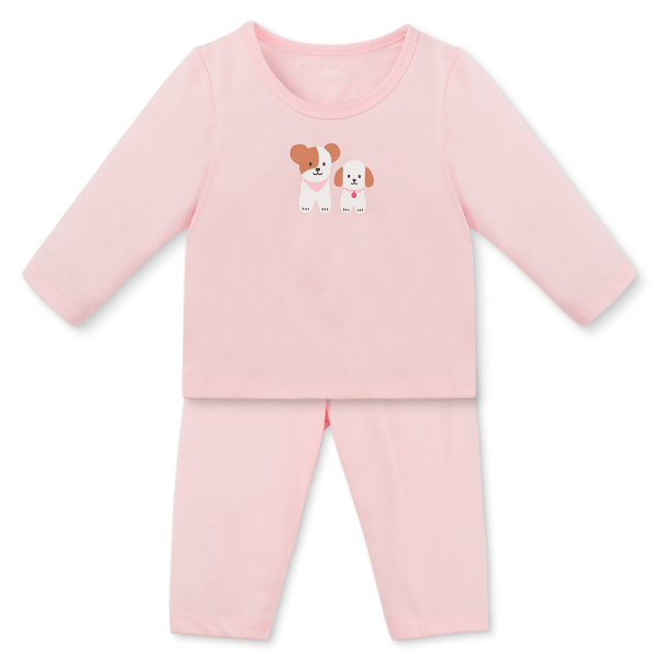 Bộ bé gái dài Animo Easy TQ1225055 (1-4Y,Hồng)