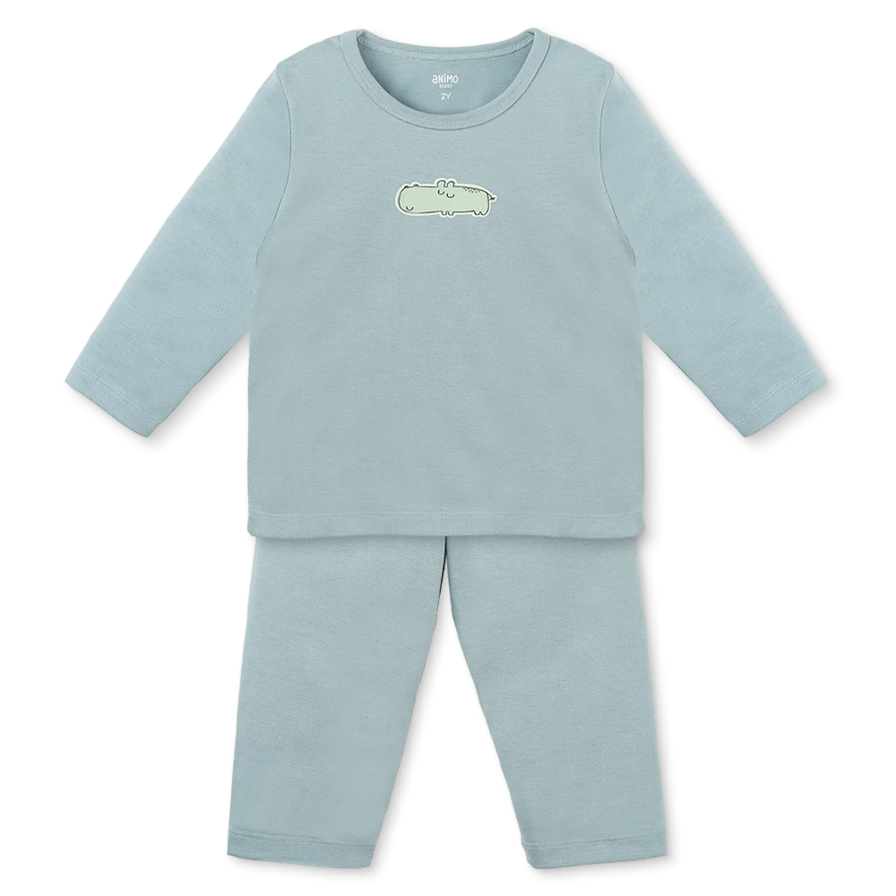 Bộ bé trai dài Animo Easy TQ1225054 (1-4Y,Lá)