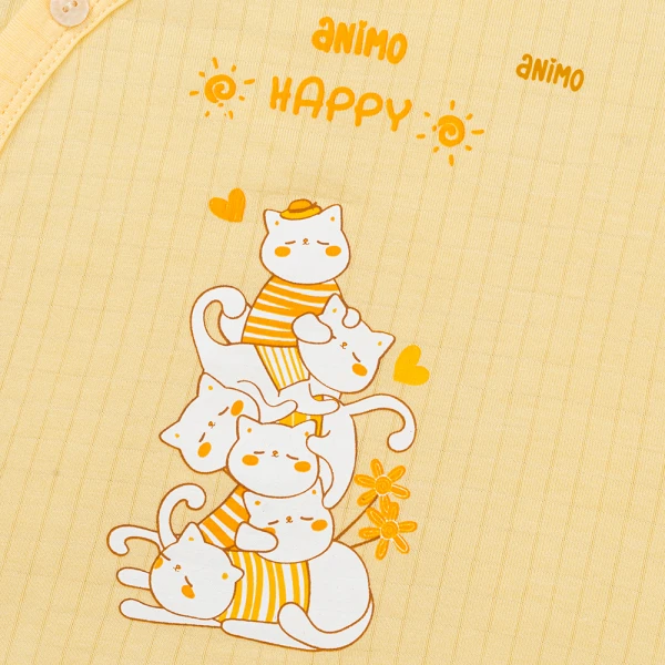 Set 2 bộ rayon chống muỗi dài Animo VD1225024 (0-24M, Trắng-vàng kem, NN06)