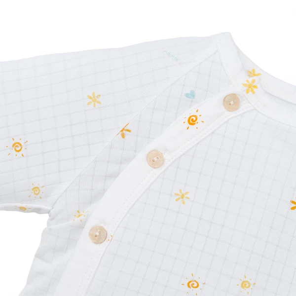 Set 2 bộ rayon chống muỗi dài Animo VD1225024 (0-24M, Trắng-vàng kem, NN06)