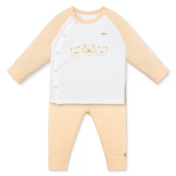 Set 2 bộ rayon chống muỗi dài Animo VD1225023 (0-24M, Trắng-be nhạt, NN06)