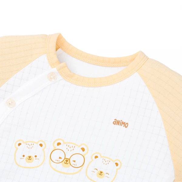 Set 2 bộ rayon chống muỗi dài Animo VD1225023 (0-24M, Trắng-be nhạt, NN06)