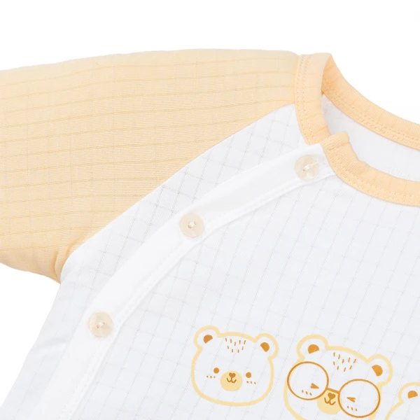 Set 2 bộ rayon chống muỗi dài Animo VD1225023 (0-24M, Trắng-be nhạt, NN06)