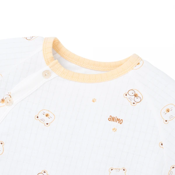 Set 2 bộ rayon chống muỗi dài Animo VD1225023 (0-24M, Trắng-be nhạt, NN06)