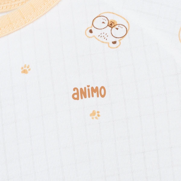 Set 2 bộ rayon chống muỗi dài Animo VD1225023 (0-24M, Trắng-be nhạt, NN06)