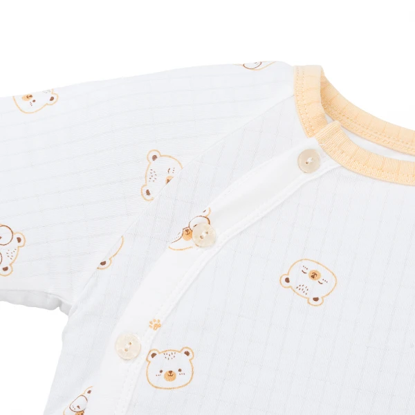 Set 2 bộ rayon chống muỗi dài Animo VD1225023 (0-24M, Trắng-be nhạt, NN06)