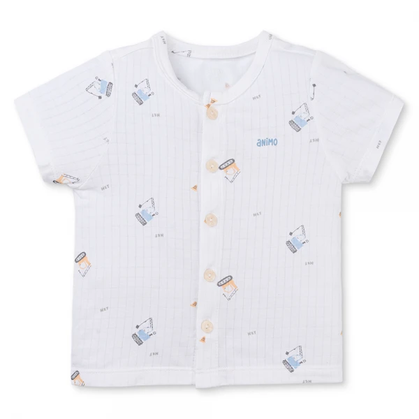 Set 2 bộ rayon chống muỗi ngắn Animo VD1025030 (0-24M, Trắng-xám xanh ,NN06)