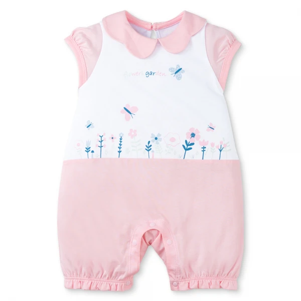 Bodysuit bé gái đùi Animo VD1125027 (0-12M, Trắng - hồng, NN01)
