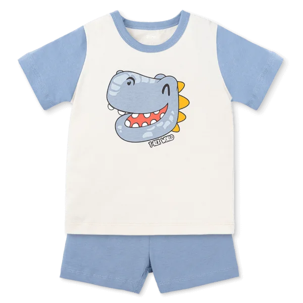 Bộ bé trai ngắn Animo Easy HN0126029 (1-4Y, Kem-dương)