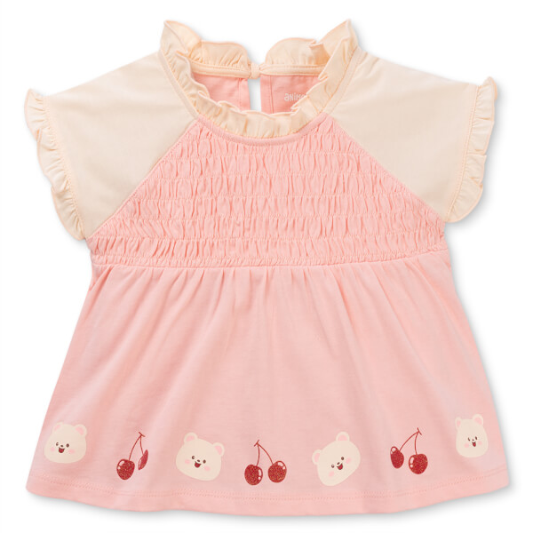 Bộ bé gái nhún ngực Animo LU1125044 (1-6Y, Hồng-kem,TT01)