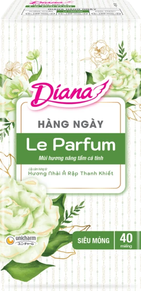 Băng vệ sinh Diana hằng ngày Le Parfum hương nhài Ả Rập thanh khiết (40 miếng)