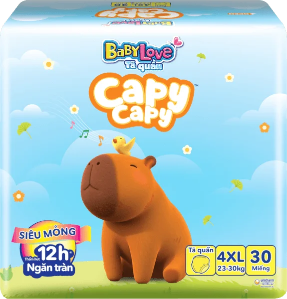 Tã quần Babylove Capy Capy XXL44 Miếng