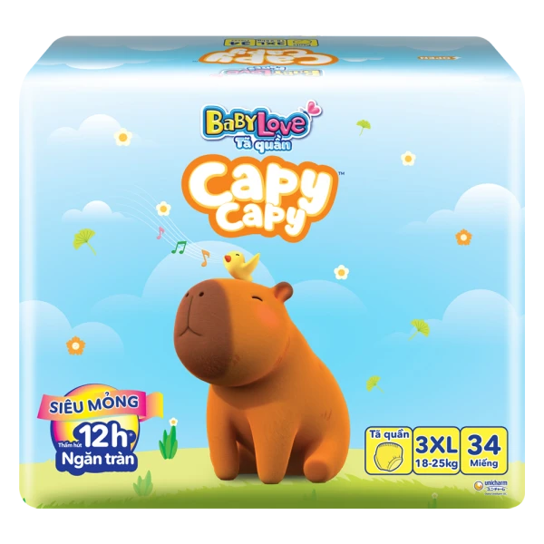 Tã quần Babylove Capy Capy XXXL34 Miếng
