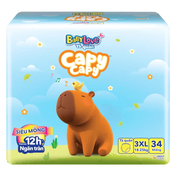 Tã quần Babylove Capy Capy XXXL34 Miếng
