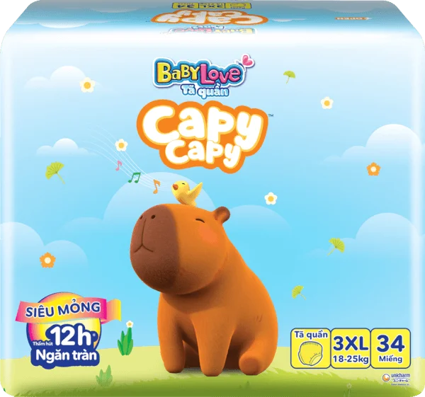 Tã quần Babylove Capy Capy XXXL34 Miếng