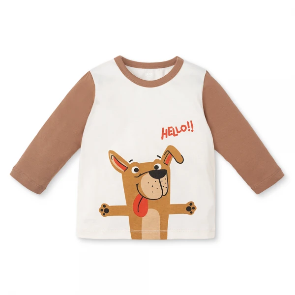 Bộ bé trai dài Animo Easy HN1125080 (1-4Y, Kem-nâu)