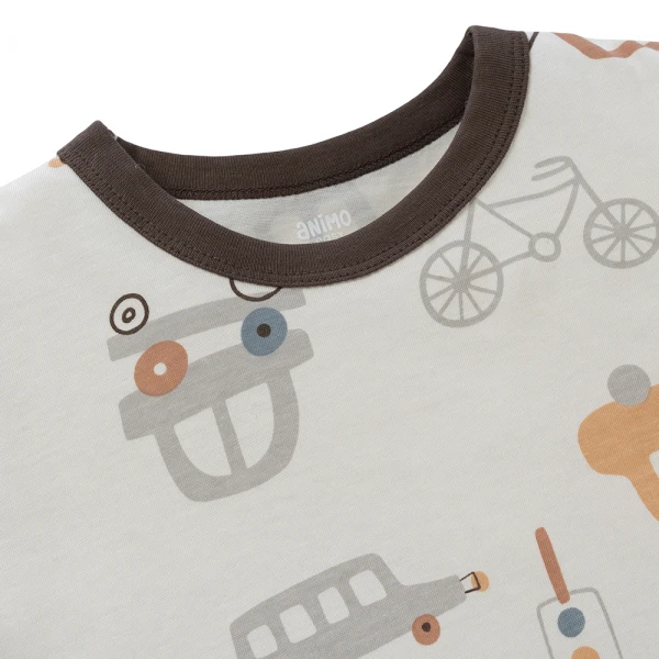Bộ bé trai dài Animo Easy HN1125086 (1-4Y, Kem-nâu)