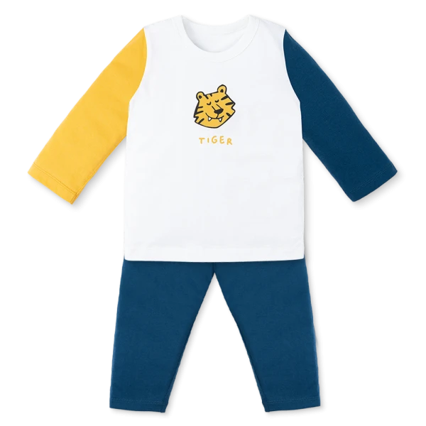 Bộ bé trai dài Animo Easy HN1225057 (1-4Y, Kem-dương)