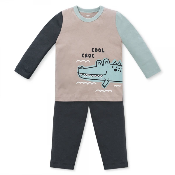 Bộ bé trai dài Animo Easy HN1225058 (1-4Y, Xám-xám)