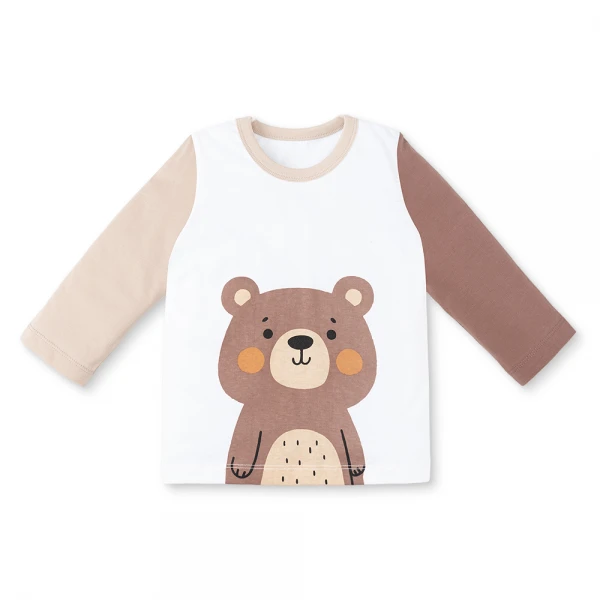 Bộ bé trai dài Animo Easy HN1225059 (1-4Y, Trắng-nâu)