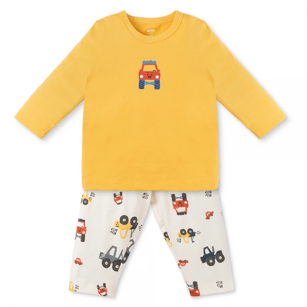 Bộ bé trai dài Animo Easy HN1225062 (1-4Y, Vàng-kem)