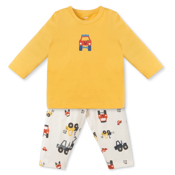 Bộ bé trai dài Animo Easy HN1225062 (1-4Y, Vàng-kem)