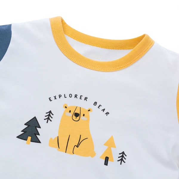 Bộ bé trai dài Animo Easy HN1225064 (1-4Y, Trắng-dương)