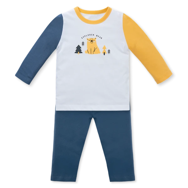 Bộ bé trai dài Animo Easy HN1225064 (1-4Y, Trắng-dương)