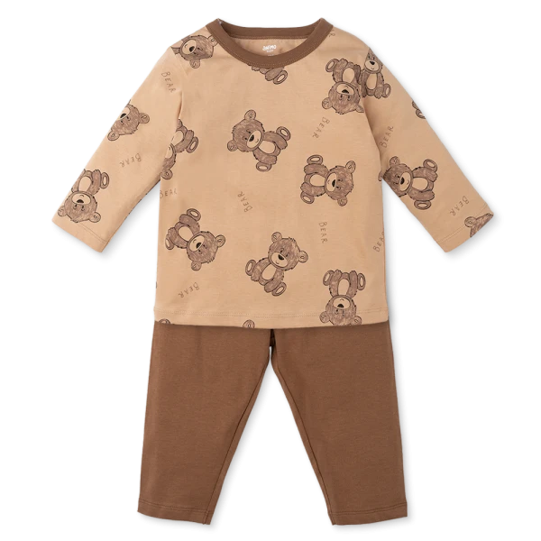 Bộ bé trai dài Animo Easy HN1225066 (1-4Y, Be-nâu)