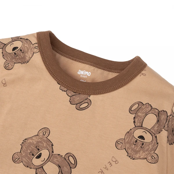 Bộ bé trai dài Animo Easy HN1225066 (1-4Y, Be-nâu)