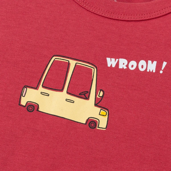 Bộ bé trai dài Animo Easy HN0126025 (1-4Y, Đỏ-kem)