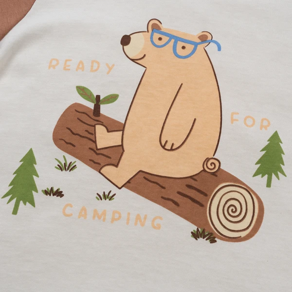 Bộ bé trai ngắn Animo Easy HN0126031 (1-4Y, Kem-nâu)