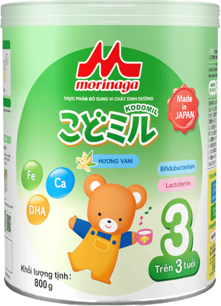 Morinaga số 3 Hương vani (Kodomil), trên 3 tuổi, 800g
