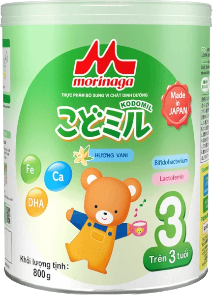 Morinaga số 3 Hương vani (Kodomil), trên 3 tuổi, 800g