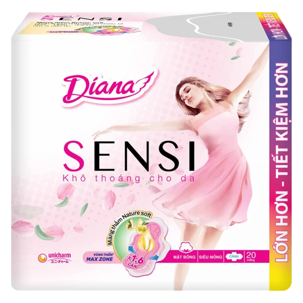 Băng vệ sinh Diana Sensi siêu mỏng cánh (20 miếng)