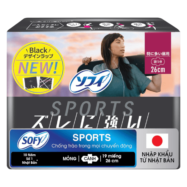 Băng Vệ Sinh Sofy Sports cánh 26cm (19 miếng)
