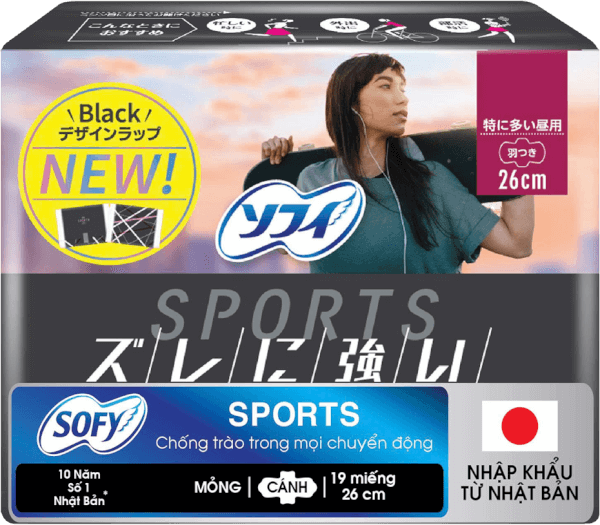 Băng Vệ Sinh Sofy Sports cánh 26cm (19 miếng)