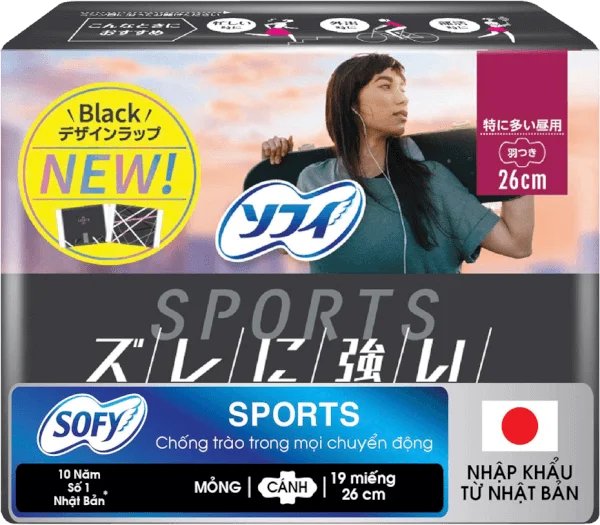Băng Vệ Sinh Sofy Sports cánh 26cm (19 miếng)
