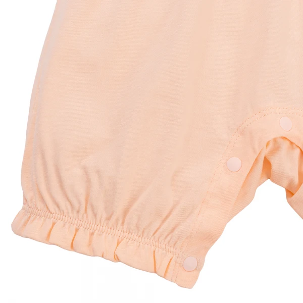 Bodysuit bé gái tam giác Animo VD1025026 (0-12M, Trắng - cam, NN01)